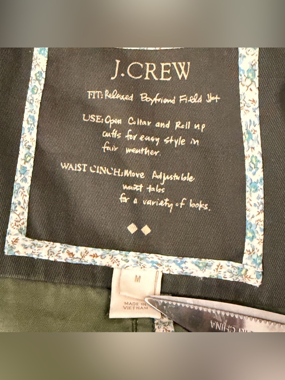 J.Crew Relaxed Boyfriend Field Utility Jacket Military Olive Green M - Picture 3 of 13